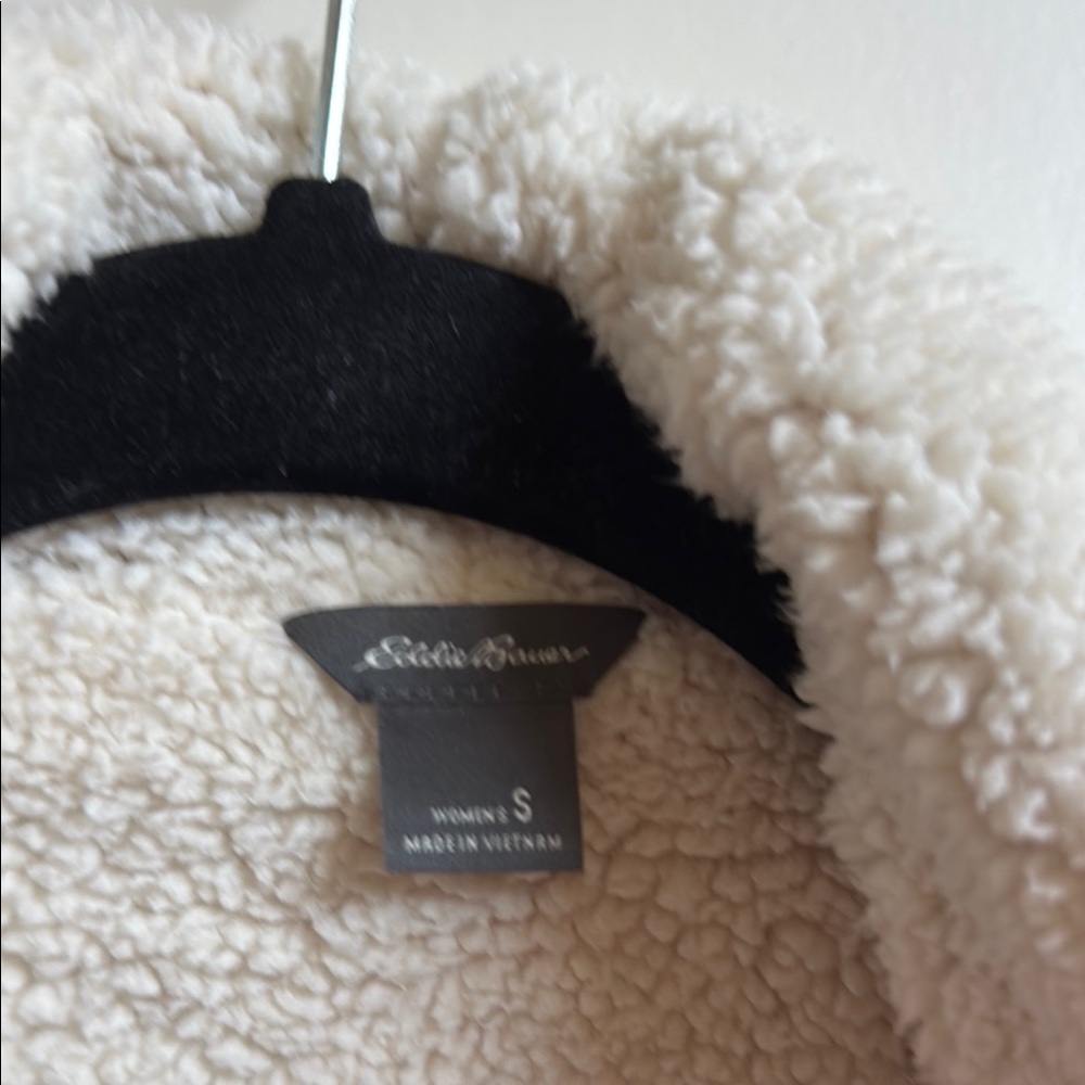 Eddie Bauer Red and Black Checkered Teddy Jacket - Picture 2 of 4